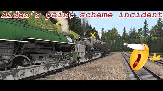 Redwood County Branchline Short Aidens paint scheme incident [upl. by Yelssew]