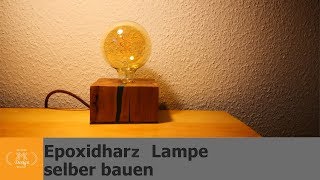 Epoxidharz Lampe bauen  Epoxidharz färben  einfach und günstig [upl. by Enelym]