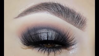 GREY SMOKEY EYE MAKEUP TUTORIAL [upl. by Ahker]