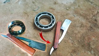 Turning Rusted BEARING into a Sharp STRAIGHT RAZOR amp Talented Blacksmith [upl. by Darbee]