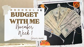 Budget With Me  November Week 1  1 Income Month  Michelle Marie Budgets [upl. by Lirret]