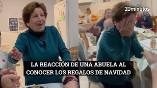 La VIRAL reacción de una abuela al conocer los regalos de su familia por el amigo invisible [upl. by Anilah]