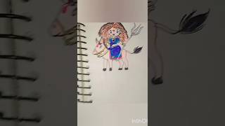 Navratri Day  7Maa Kalratri❤️🔱navratriyoutubeshortstrendingmaadrawingjaimatadiartbykshmayt [upl. by Worlock]