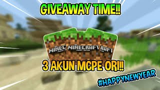 CLOSE GIVEAWAY TIME  GIVEAWAY 3 AKUN MCPE ORI [upl. by Mathews63]