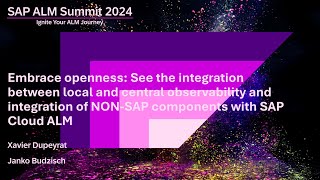 Embrace openness See the integration between local and central observability with SAP Cloud ALM [upl. by Hamo]