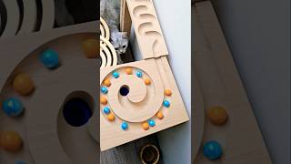 Marble Run Race ASMR 28 Wooden ✨️ Tracks ✨️ Course Satisfying 😌 shorts marblerun asmr [upl. by Kleinstein]