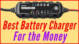 Topdon Tornado 4 Amp Battery Charger Maintainer and Trickle Charger Review [upl. by Norek]