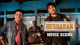 Aisi Kaunsi Paiso Ki Deal Thi Ranbir Aur Javed Jaffrey Ki  Besharam  Movie Scene [upl. by Attenauqa398]