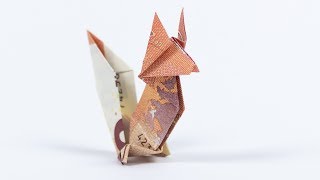 Geld falten Fuchs Origami Geldgeschenk falten [upl. by Alimrahs401]