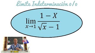 Limite con raíz cuadrada Indeterminación 00 [upl. by Kannry]