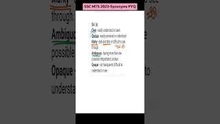 ssc mts synonyms 2023 ssc [upl. by Rabin]