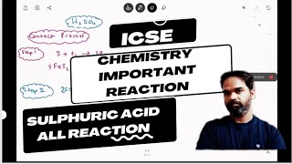 icse chemistry important reaction sulphuric acid one shot class 10  2024 [upl. by Akoek]