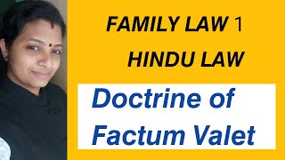 𝘿𝙤𝙘𝙩𝙧𝙞𝙣𝙚 𝙤𝙛 𝙁𝙖𝙘𝙩𝙪𝙢 𝙑𝙖𝙡𝙚𝙩 Family LawHindu LawCorrecting irregularities of a marriageLaw Malayalam [upl. by Gnilrits]