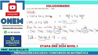 SOLUCIONARIO ONEM 2024 ｜ NIVEL 1 ｜ ETAPA DRE [upl. by Calisa]