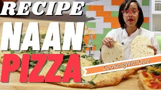 Easy Naan Bread Pizza Recipe [upl. by Uamak]