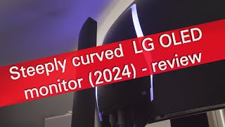 LG 34GS95QE  steeply curved OLED gaming monitor review [upl. by Brill476]