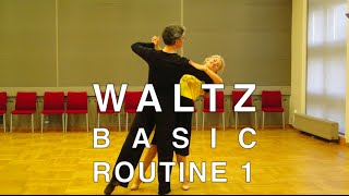 How to Dance Waltz  Basic Routine 1 [upl. by Enelyk214]