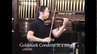 Somyi a student at the San Francisco Institute of Music plays Bach Goldmark and Khachaturian [upl. by Billmyre]