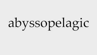 How to Pronounce abyssopelagic [upl. by Cocks]