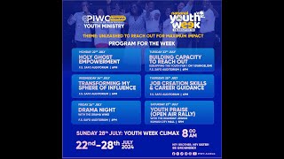 YOUTH WEEK CELEBRATION 2024 DAY 2 BUILDING CAPACITY TO REACH OUT  230724 [upl. by Nylyoj]