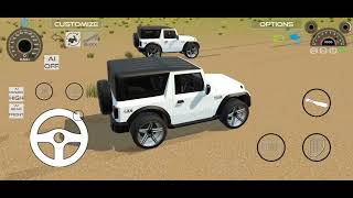 white thar modified Thar modified tharmodifiedvideo automobile thar cargame videogame [upl. by Binni]