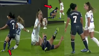 Athenea Del Castillo vs Sakina Karchaoui PSG vs Real Madrid [upl. by Dominick143]