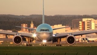 Flugzeuge am Flughafen Zürich ZRH Start und LandungAirplanes Aeroplanes avión [upl. by Konstantine]