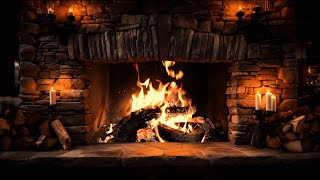 Cozy Fireplace with Crackling Fire Sounds in a Relaxing Atmosphere for Sleep and Stress Relief [upl. by Billye]