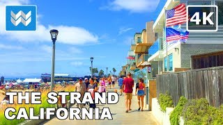 Walking tour of THE STRAND – Hermosa Beach to Manhattan Beach in South Bay California 🎧 【4K】 [upl. by Avert472]