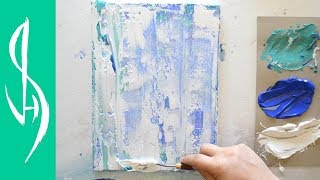 Abstract Palette Knife Painting with Acrylics  Very Easy Technique [upl. by Dinnage]