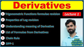 Derivatives  Lecture no 1  IMPULSE BATCH  MHTCET2021  DPP1 [upl. by Ennovyhc]