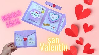 Carta interactiva San Valentín💝 Fácil y económica [upl. by Akemat721]