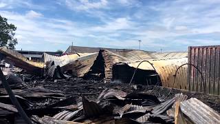 Aftermath of the Finbows Yard fire in Bacton [upl. by Azar349]