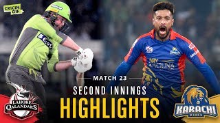 Match 23  Lahore Qalandars Vs Karachi Kings  Second Innings Highlights [upl. by Nnaeus758]