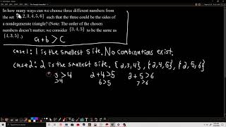 Combinations of non degenerate Triangle Lengths [upl. by Adamik]