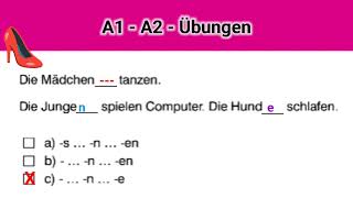 A1  A2 Übungen deutsche Grammatik Prüfung exam exams test school german deutsch artikel [upl. by Boeke469]