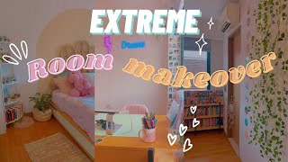 ROOM MAKEOVER Extrême  Je refais toute ma chambre aesthetic [upl. by Alsworth900]