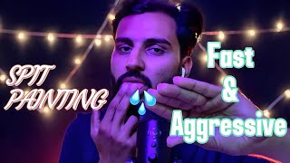 Asmr Fast amp Aggressive Spit Painting asmr asmrspitpainting asmrfastandaggressive [upl. by Gentes524]