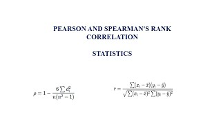 Pearson product moment coefficient and spearmans rank correlation [upl. by Ecydnac]