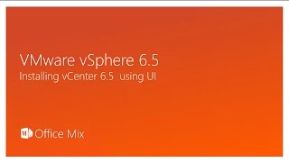 Install vCenter 65 VCSA UI [upl. by Ailemac]
