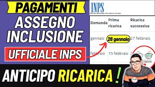 PAGAMENTI ASSEGNO DI INCLUSIONE 📄 CIRCOLARE INPS ➡ RICARICA GENNAIO ANTICIPATA e TUTTE LE DATE ADI [upl. by Sonny]