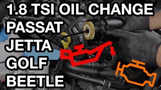 VW PassatJettaGolfBeetle TSI Oil Change EA888 Gen 3 18 Motor [upl. by Anastase218]