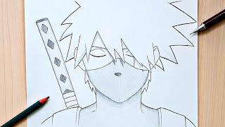 How To Draw Kakashi Hatake  kakashi Drawing Step by step Easy  Naruto  Tutorial [upl. by Aiclef]