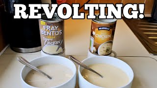 FOUL New Fray Bentos Vs Aldi Chicken Soup Review [upl. by Nikolaos251]