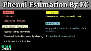 Total Phenolics By FC Method  Estimation Of Total Phenolics By Folin Ciocalteu Method [upl. by Kimble424]