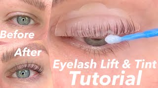 LASH LIFT AND TINT  First time tryout  Tutorial [upl. by Thora]