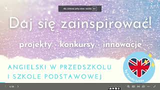 Projekty edukacyjne na rok 20232024 szkolenie dla nauczycieli języka angielskiego [upl. by Thanh]