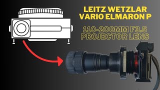 Vintage 35mm camera lens Leitz Wetzlar Vario Elmaron P 110200mm F35 projector lens on full frame [upl. by Hagi]