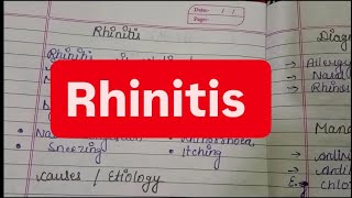 rhinitis in details for gnmBSC nursing students [upl. by Karab]