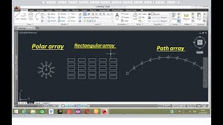 Autocad Array Command Tutorial [upl. by Mattie653]